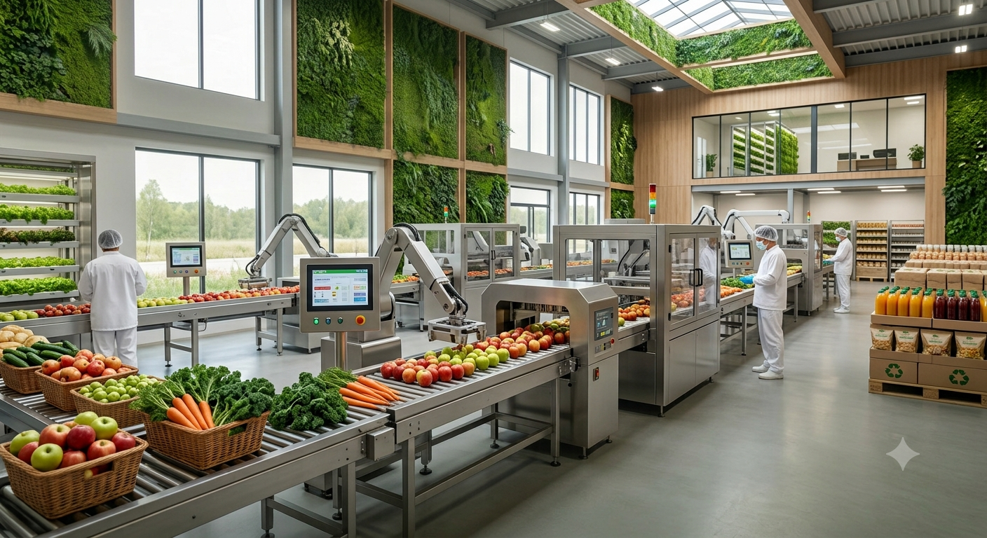 Linha de produção de alimentos naturais